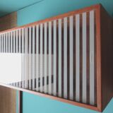 Library coffered suspended in teak, Denmark, 50 years