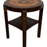Art Deco Oak Side Table Inlaid Leaf coromandel minimalist design