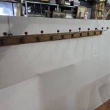 1960s school coat rack with 10 hooks