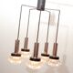 1970s pendant cascade lamp in chrome and glass