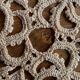 Crochet placemat, vintage, beige
