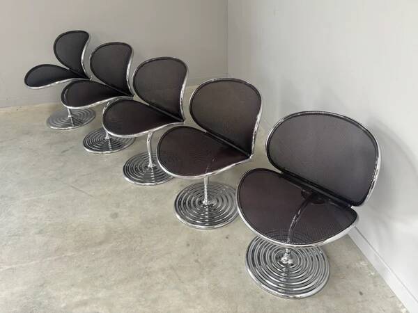 Set O-line dining chairs by Herbert Ohl, Wilkhahn 1980s