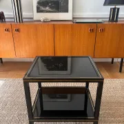 Side table Pierre Vandel Paris 1970s-80s • Hollywood Regency style