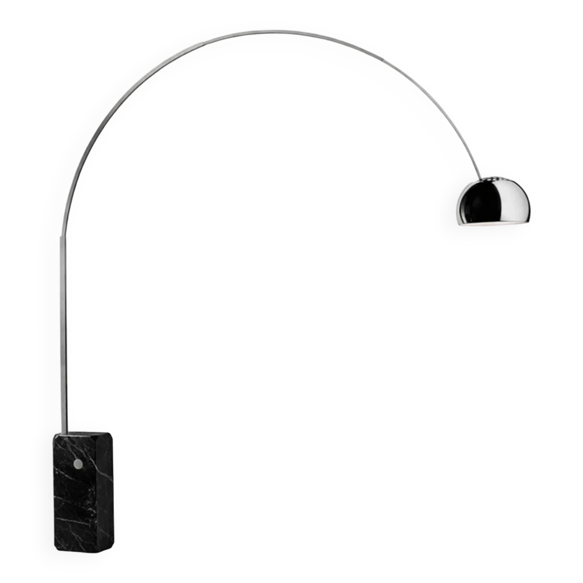 Arco floor lamp black marble