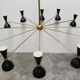 Very large chandelier Italian 24 lights Italian style years 50