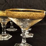 Moser in Carlsbad (Czechoslovakia) series of eleven crystal champagne glasses