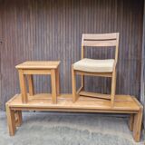 Maison regain set of 3 pieces in solid elm from the 70s and 80s.
