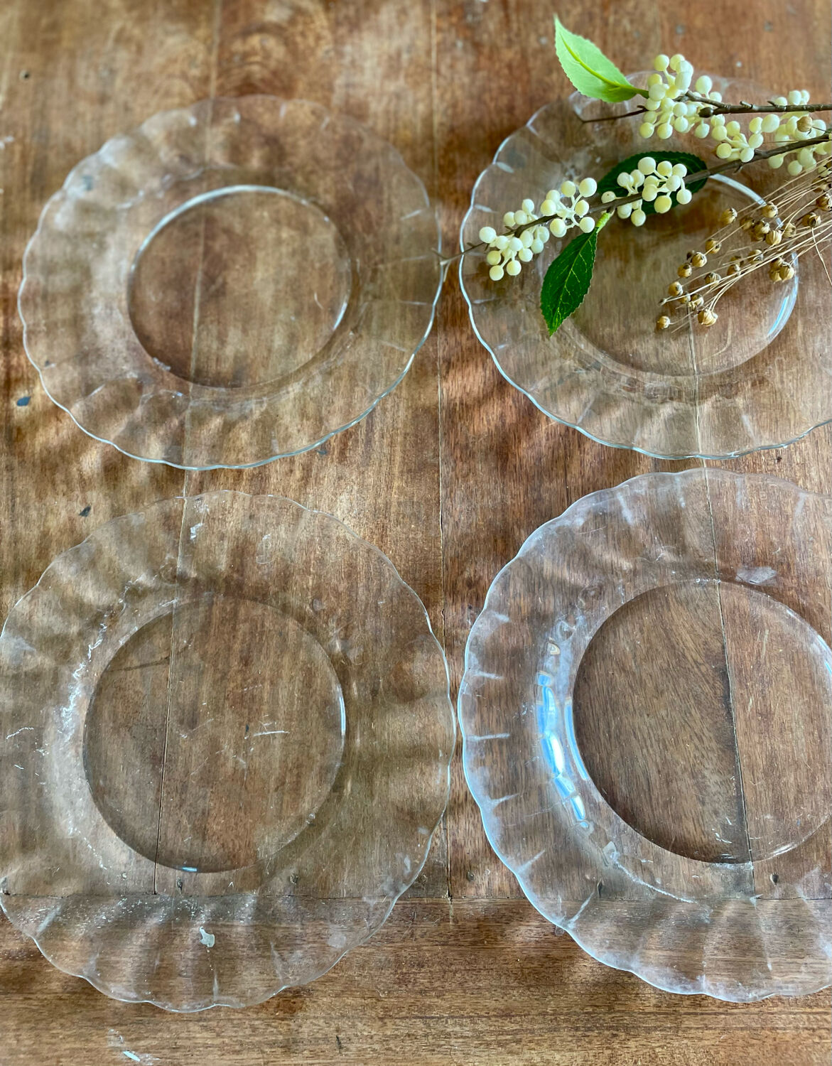Ensemble de 4 assiettes plates Duralex Marguerite