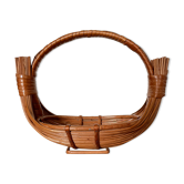Woven wicker fruit basket 1960