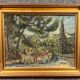 Georges Auphan 1970: oil on canvas depicting an animated landscape