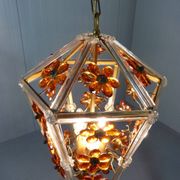 Suspension en verre en forme de fleur, années 1950-60