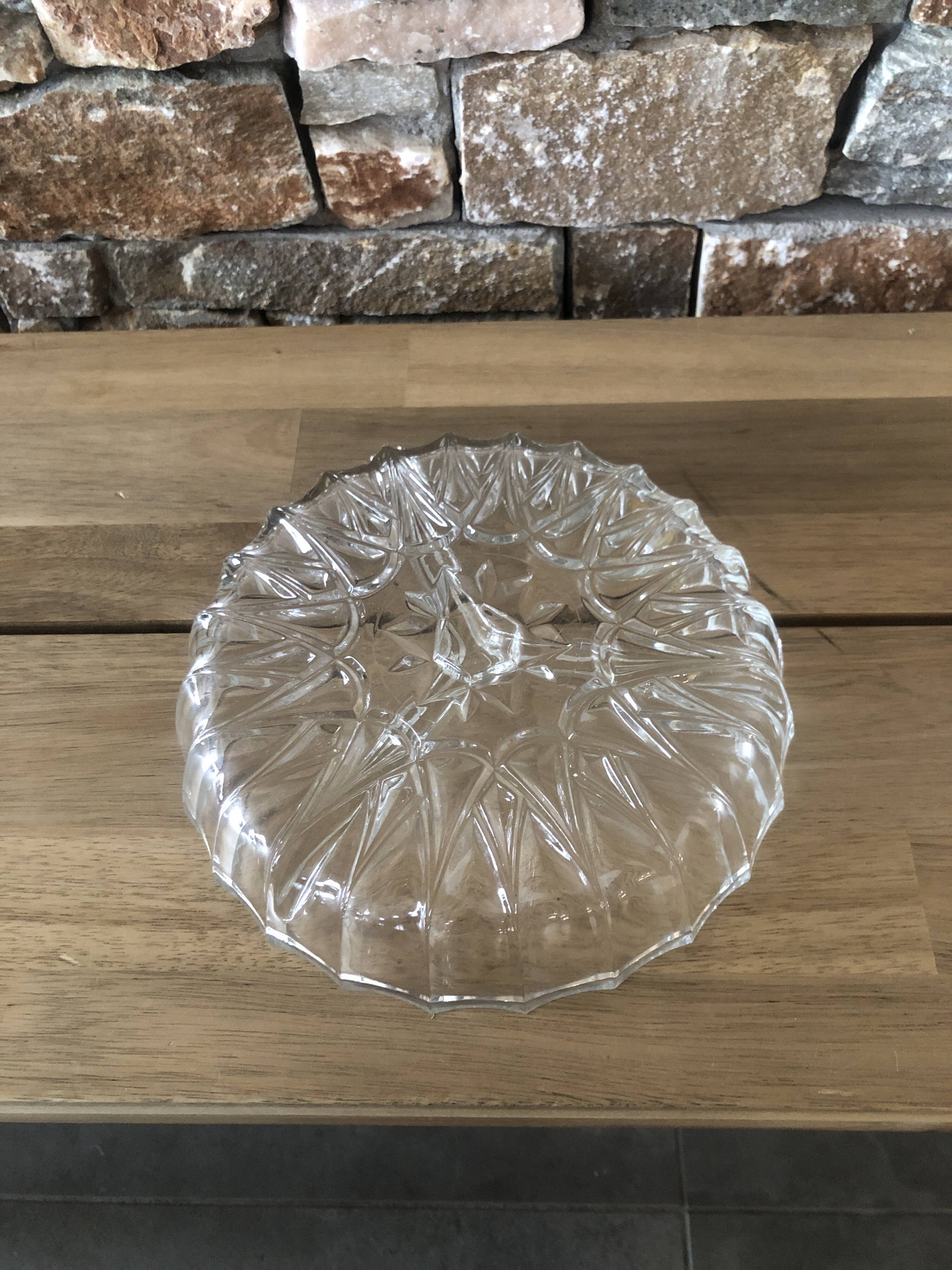 Luxhem 3-compartment crystal dish