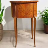 Louis XV style bedside table with marquetry