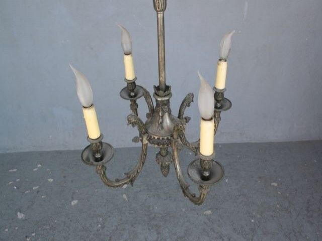 Gloss metal silver style Louis XVI