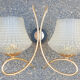 Pair double appliques Arlus, vintage, 50s