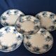 5 small Longwy plates, Gobelins model, late 19th century