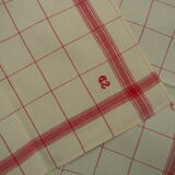 Set of 6 tea towels. Monogram SD.
