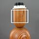 Pied de lampe Domus en bois, années 70