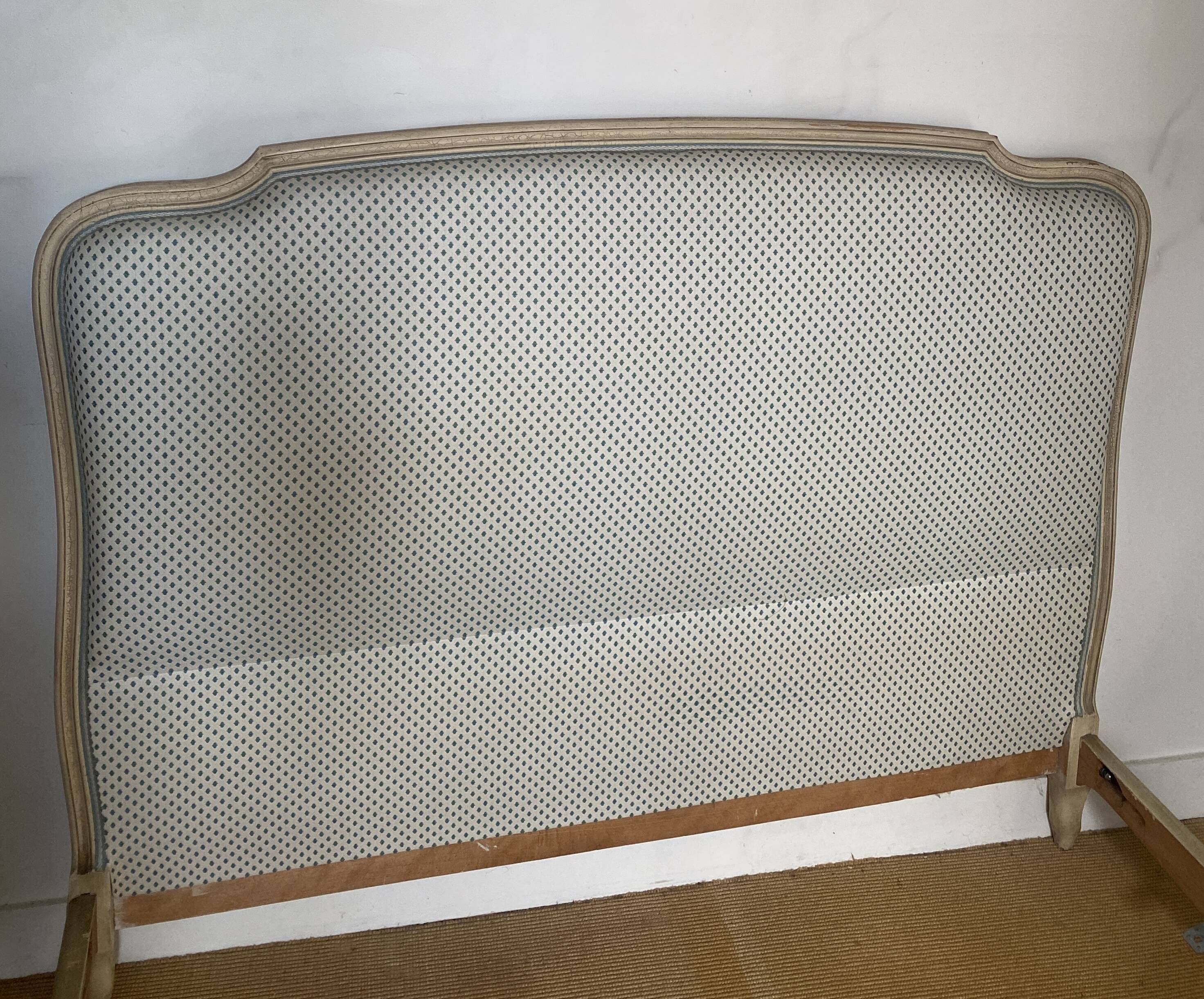 Antique bed frame in half-oval style (Louis XV)