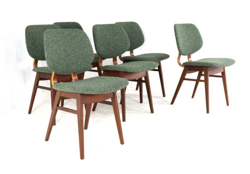 Set of 6 Dutch dining chairs 'Zegge'