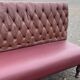 1930s bistro bench in faux leather