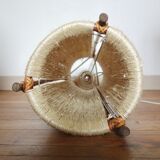 Lamppost in rattan and rope from the 1950s