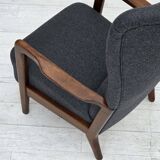 1960s, Danish armchair by Fritz Hansen model 8000/8020, furniture wool.