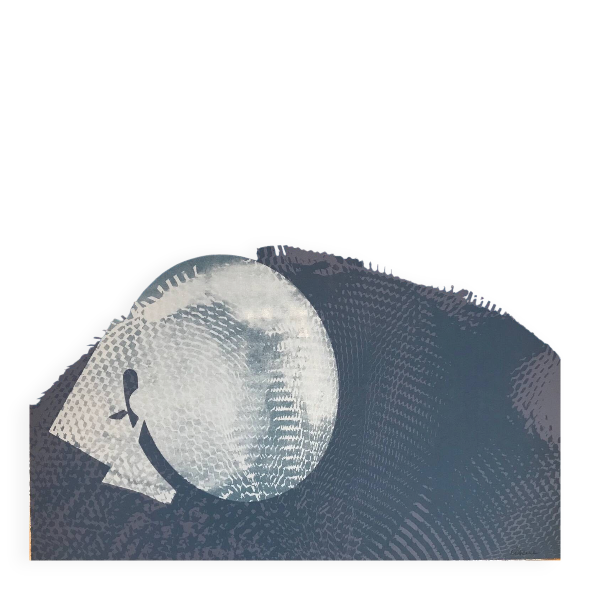 Composition, circa 1990. lithograph signed by claude viseux (1927-2008)