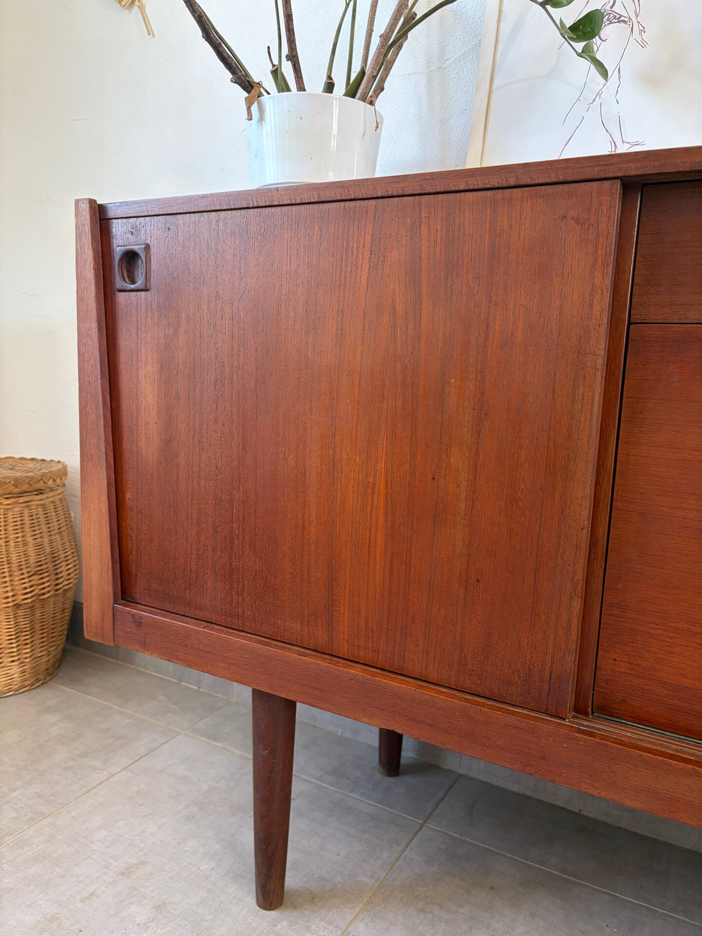 Vintage teak enfilade from the 1960s.