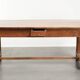 French dining table from the 18th century with a fruitwood top and oak base