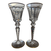 Set Of 2 Large Saint Louis "Excellence" Crystal Glasses; Height: 25 Cm