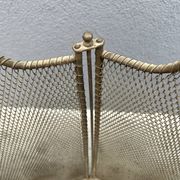 Old 19th century fireplace screen, 4-panel spark arrester