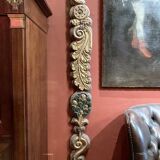 18th Century Italian Handcarved Polychrome Painted Pilaster Friezes, Set of 2