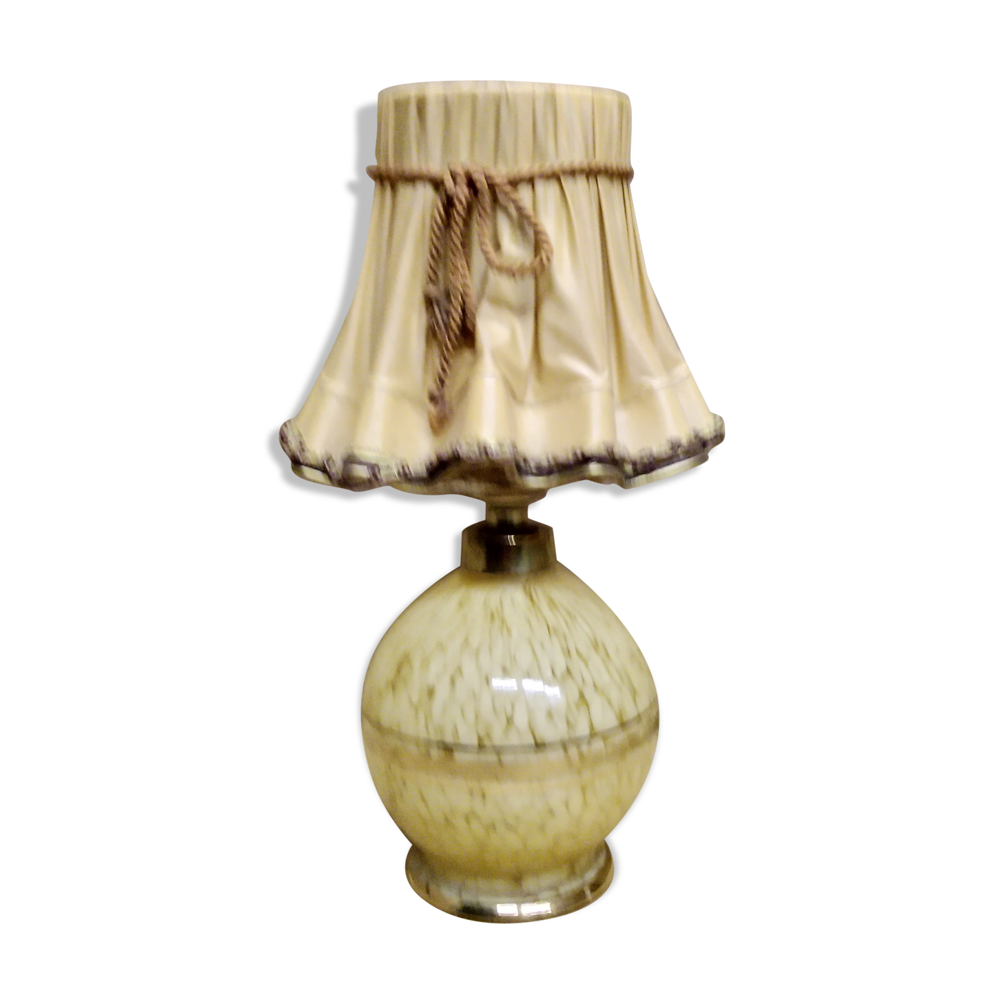 Small glass lamp of Clichy art deco