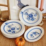 7 assiettes entrées ou dessert et 2 raviers Gien Modèle Nancay