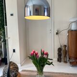 Large Mid-Century Space Age Bell Pendant in Chrome from Staff, 1970s