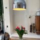 Large Mid-Century Space Age Bell Pendant in Chrome from Staff, 1970s