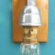 Pair art deco aluminum sconces