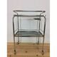 1970 chrome and smoked glass service, professional furniture, industrial style
