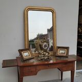 Louis XVI style flat desk in 19th century mahogany