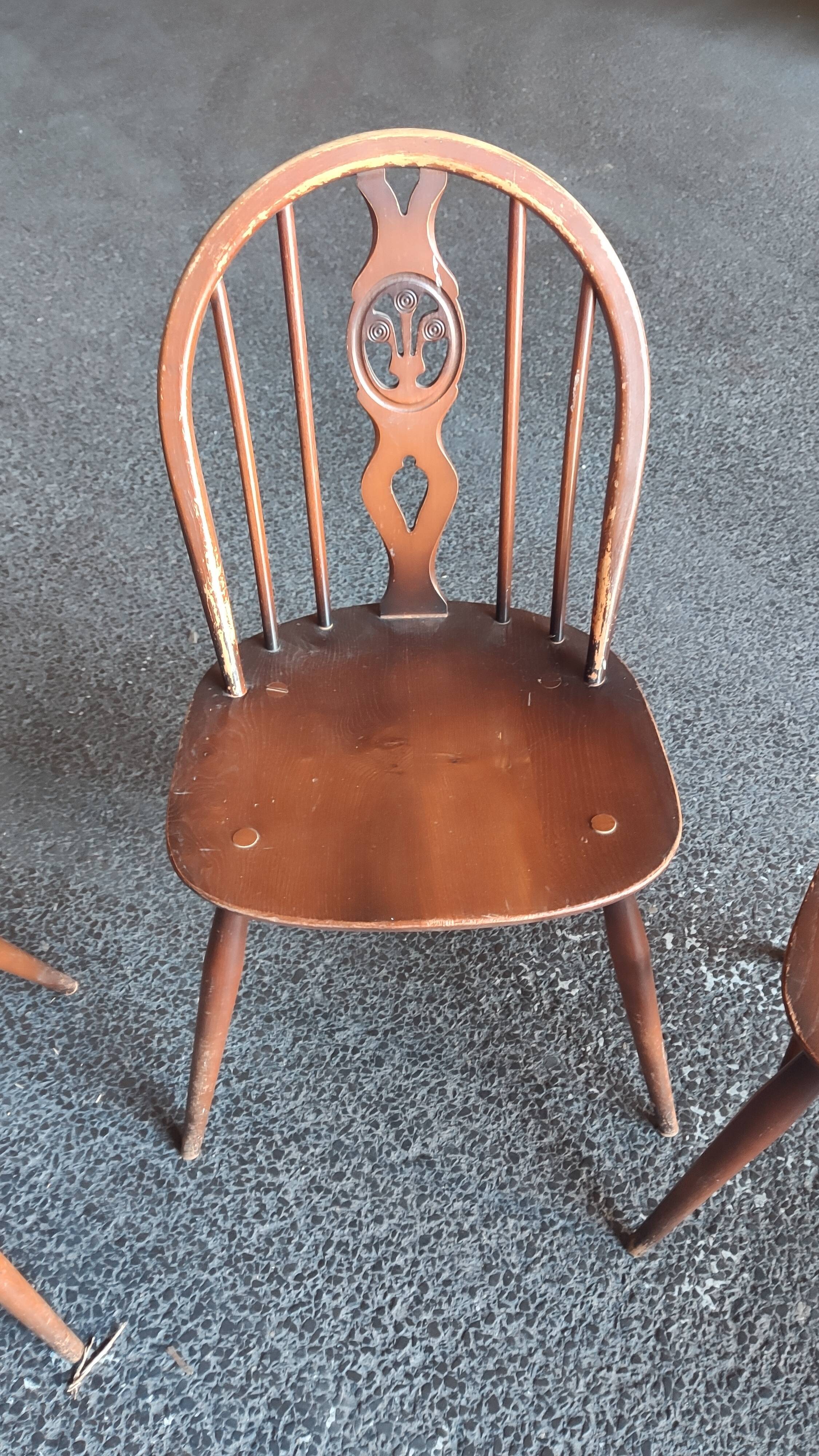 Série de 4 chaises Ercol des années 60