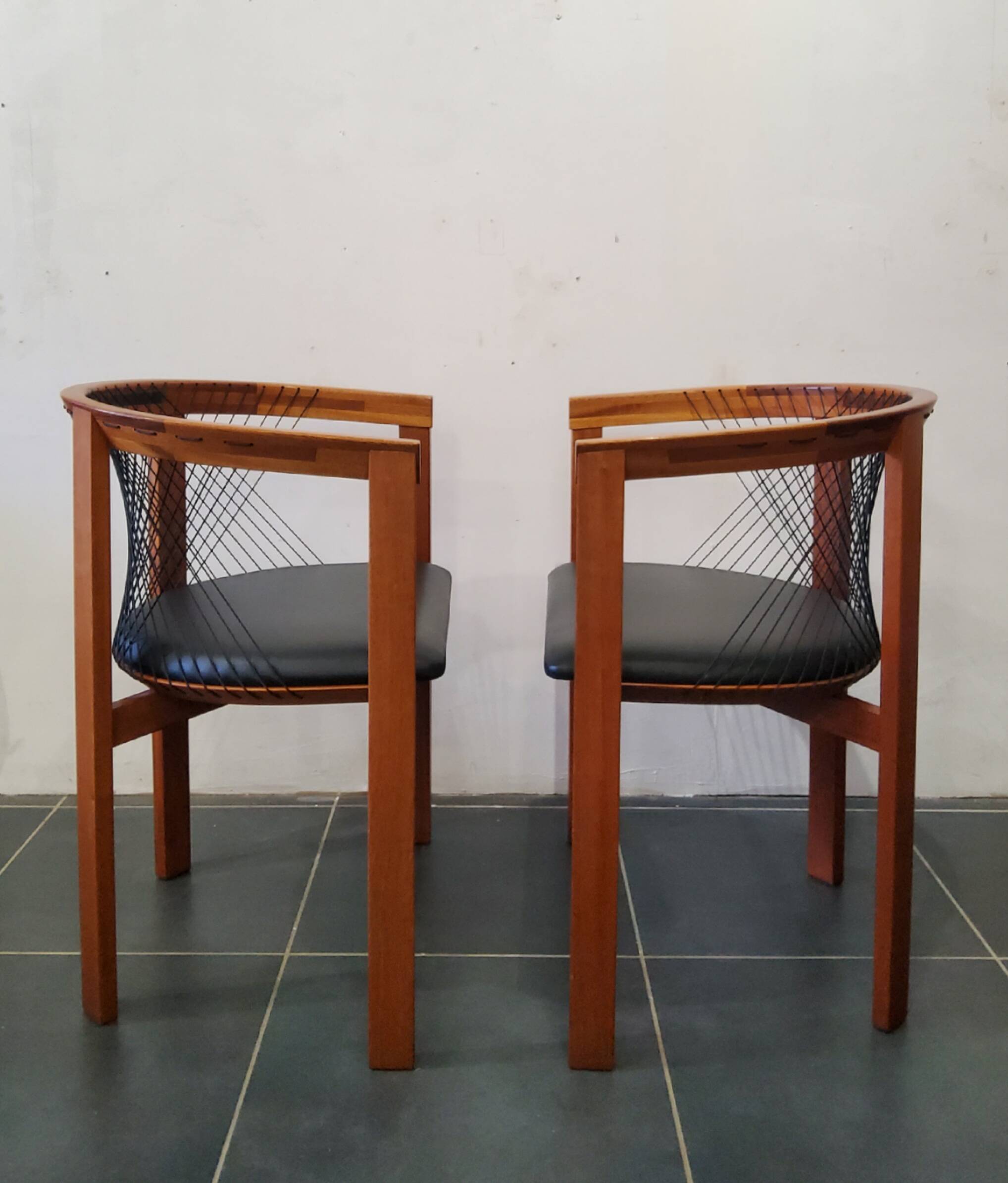 Scandinavian rope chairs by Niels Jørgen Haugesen for Tranekaer Denmark