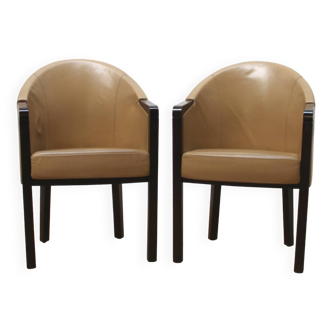 Pair of Diamond armchairs, Poltrona Frau