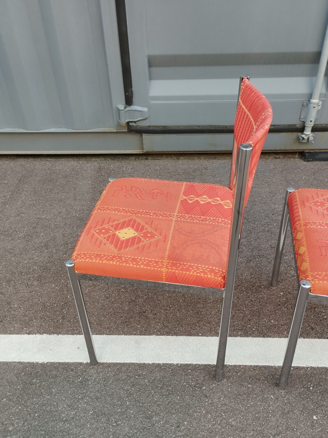 Set of 4 vintage chrome antique chairs