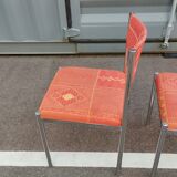 Set of 4 vintage chrome antique chairs