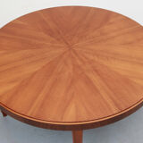 1950s round coffeetable in walnut