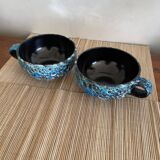 Duo of bowls fat lava sea foam