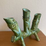 Art Nouveau earthenware vase with bamboo decoration circa 1900