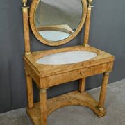 Dressing table in elm burl veneer, Empire period – Early 19th century