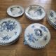 Antique table service Sarreguemines U&C Flore – 17 pieces